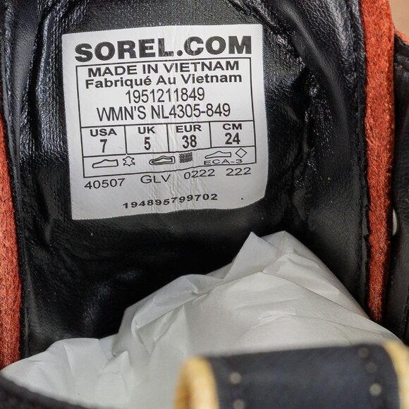 Sorel Women Brex Lace-up Warp Red Waterproof Winter Ankle Boots sz 7 - Picture 5 of 6